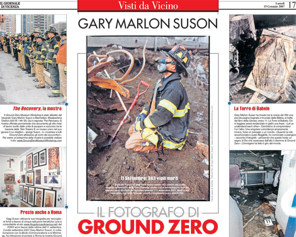 Ground Zero Museum and Gary Suson In the International News - Italy